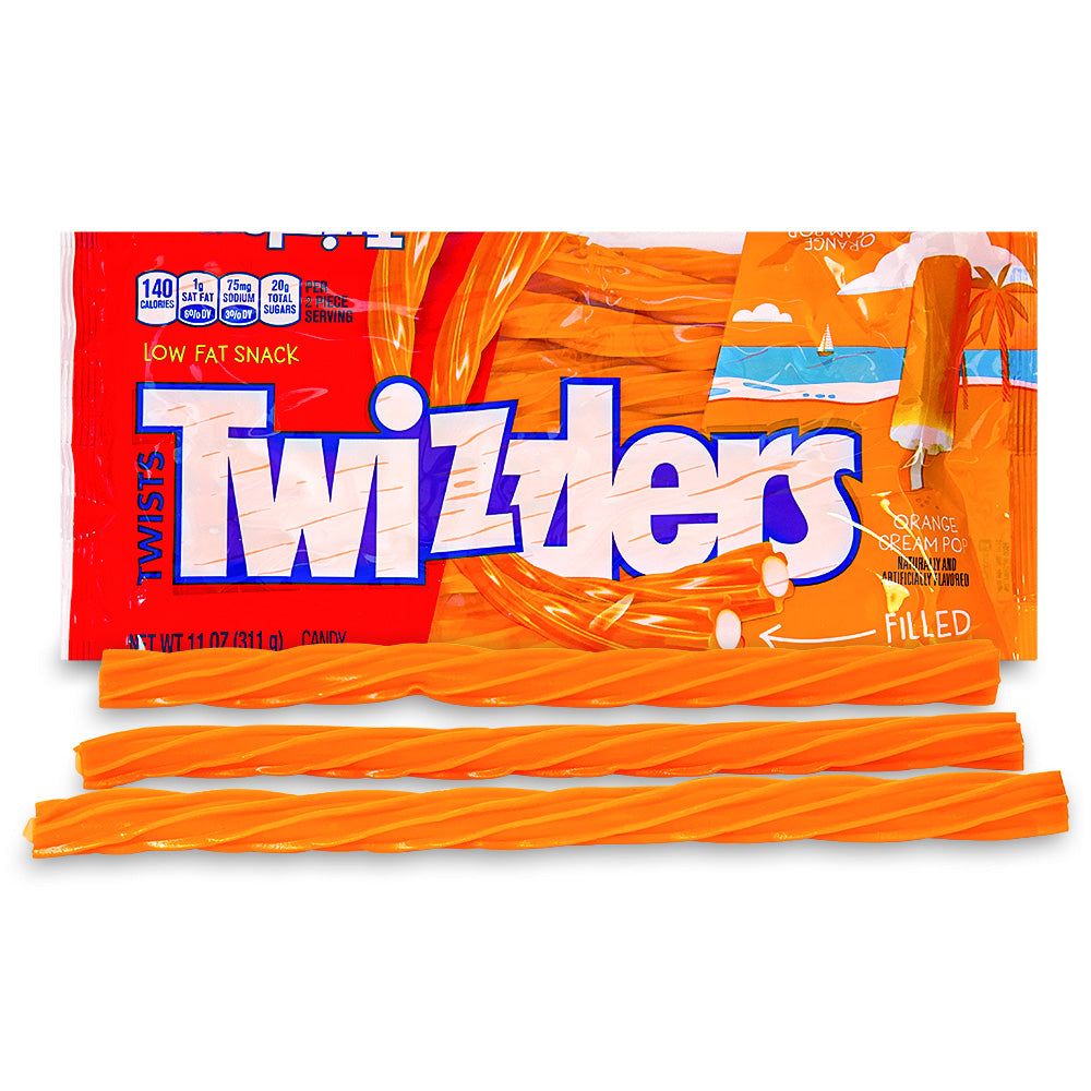 Twizzlers Orange Cream Pop 11oz - 12 Pack