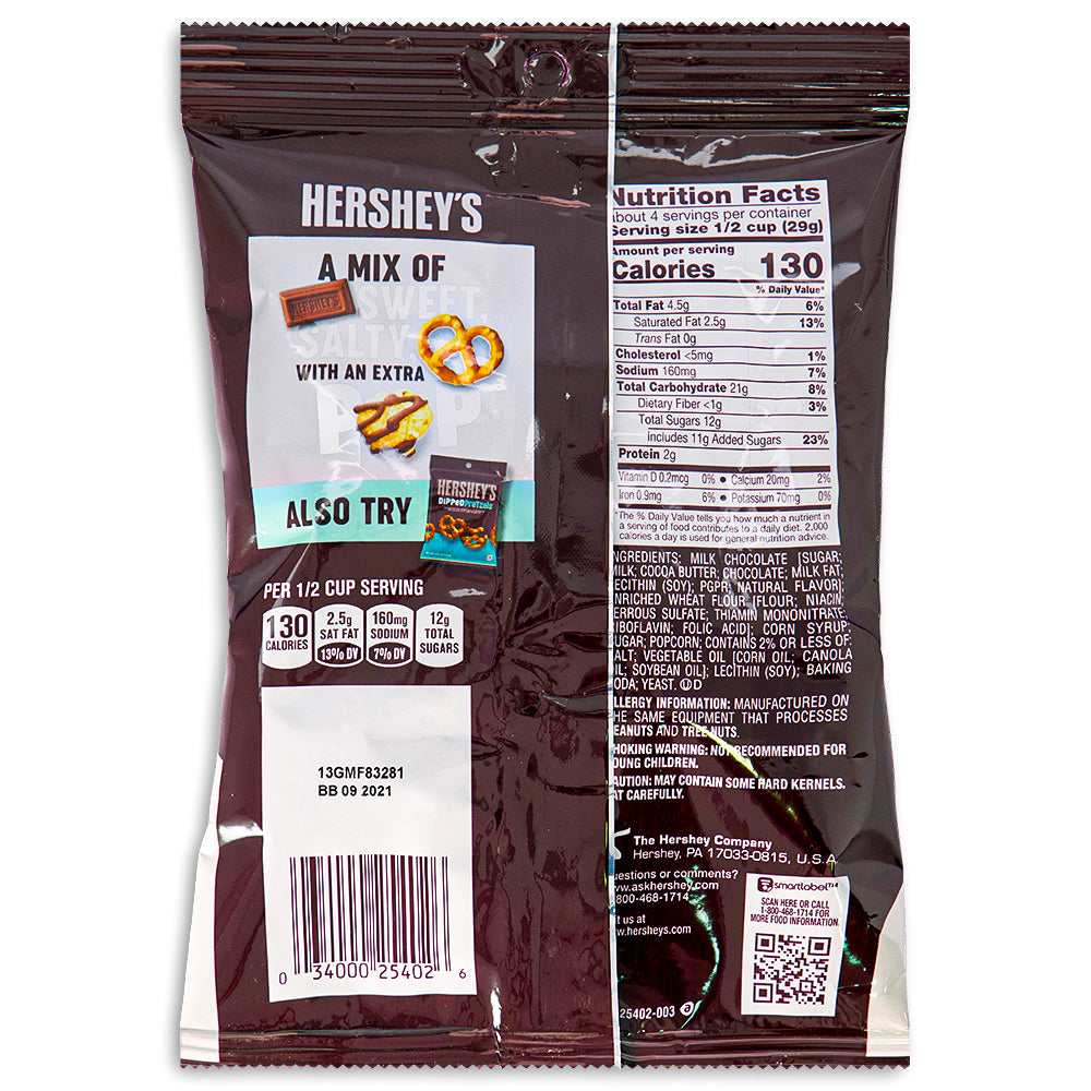 Hershey's Popped Snack Mix 4oz - 12 Pack  Nutrition Facts Ingredients