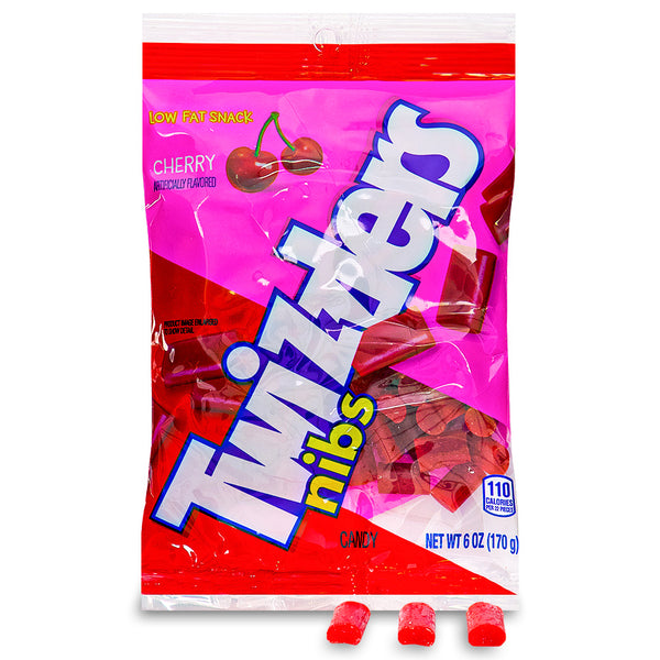 Twizzlers Nibs Cherry Licorice Candy 6oz - 12 Pack