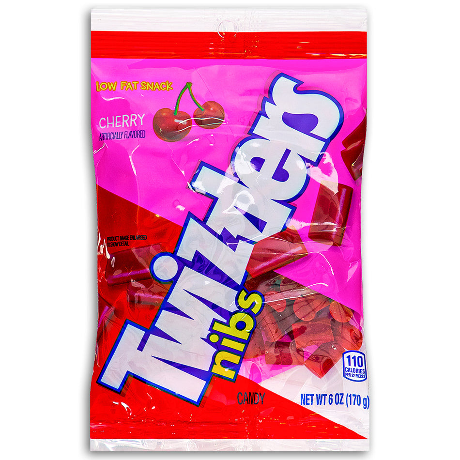 Twizzlers Nibs Cherry Licorice Candy 6oz - 12 Pack
