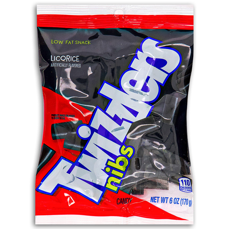 Twizzlers Nibs Black Licorice Candy 6oz - 12 Pack - Twizzlers