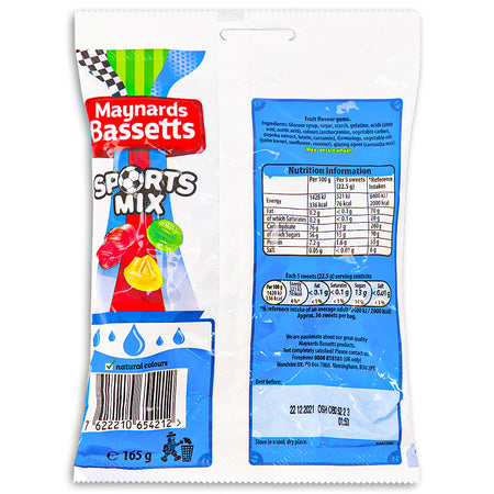 Maynards Bassetts Sports Mix (UK) 130g - 12 Pack Nutrition Facts Ingredients