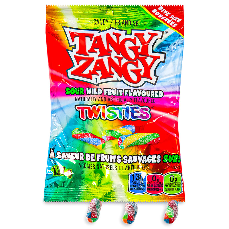 Tangy Zangy Sour Wild Fruit Twisties 127g - 14 Pack