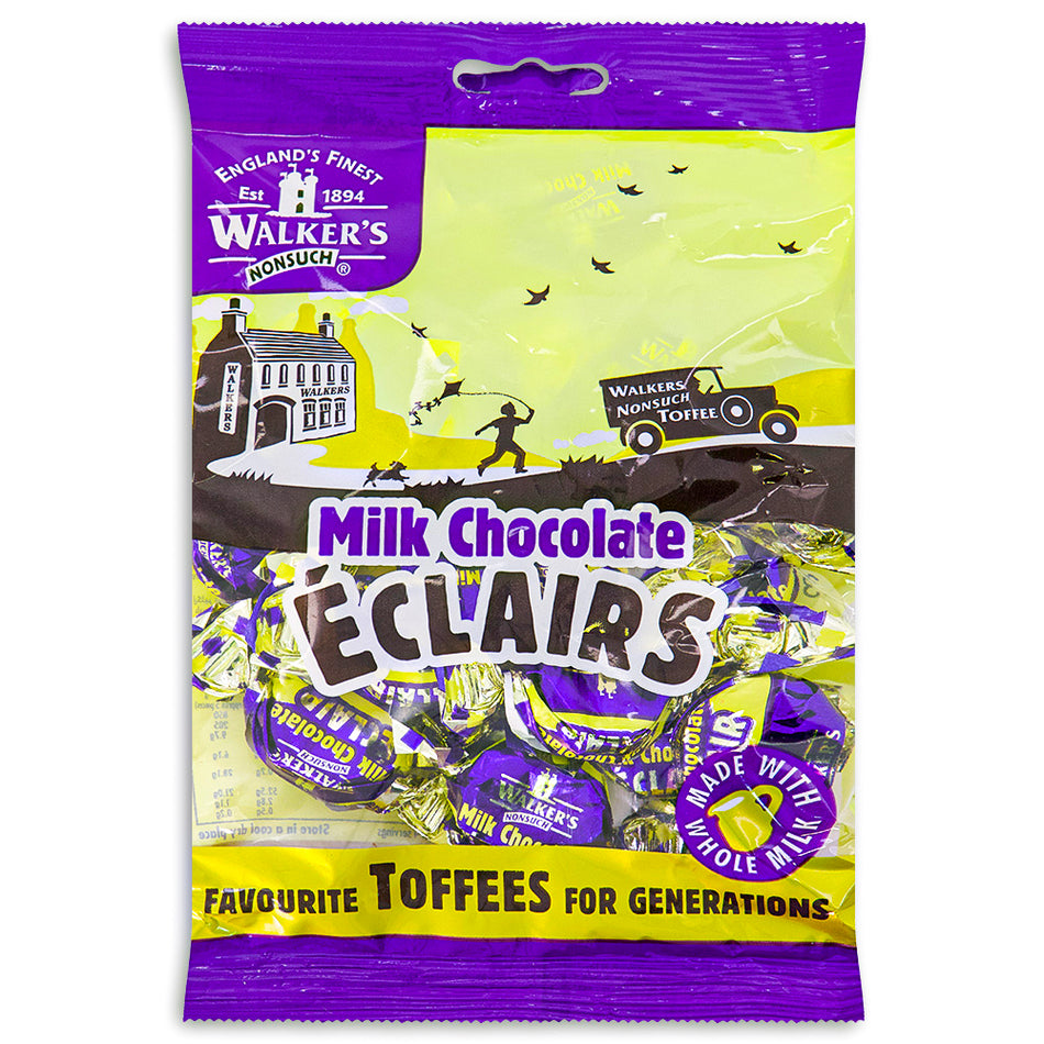 Walker's Milk Chocolate Eclairs Toffees (UK) 150g - 12 Pack