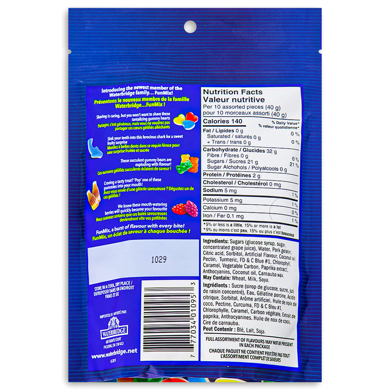 Waterbridge Funmix Sweet Candy 200g - 15 Pack Nutrient facts Ingredients