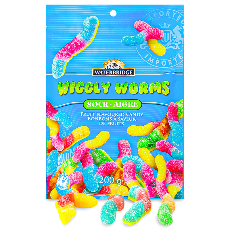 Waterbridge Wiggly Worms Sour 200g - 15 Pack