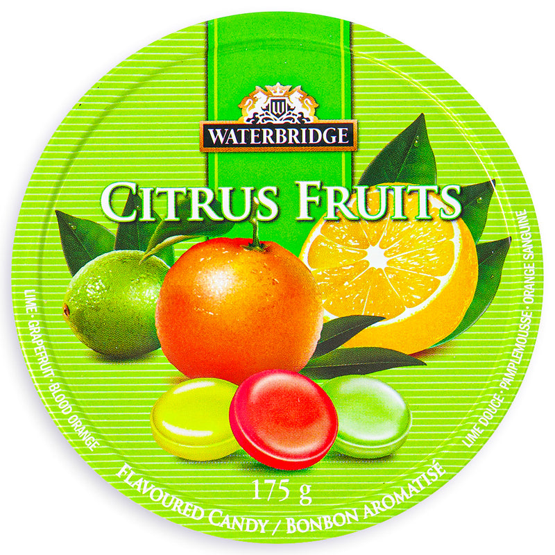 Waterbridge Travel Tin Citrus Fruits Candy 175 g - 12 Pack