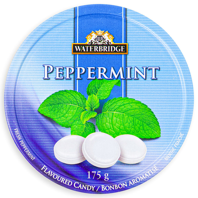 Waterbridge Travel Tin Peppermint Candy 175 g - 12 Pack