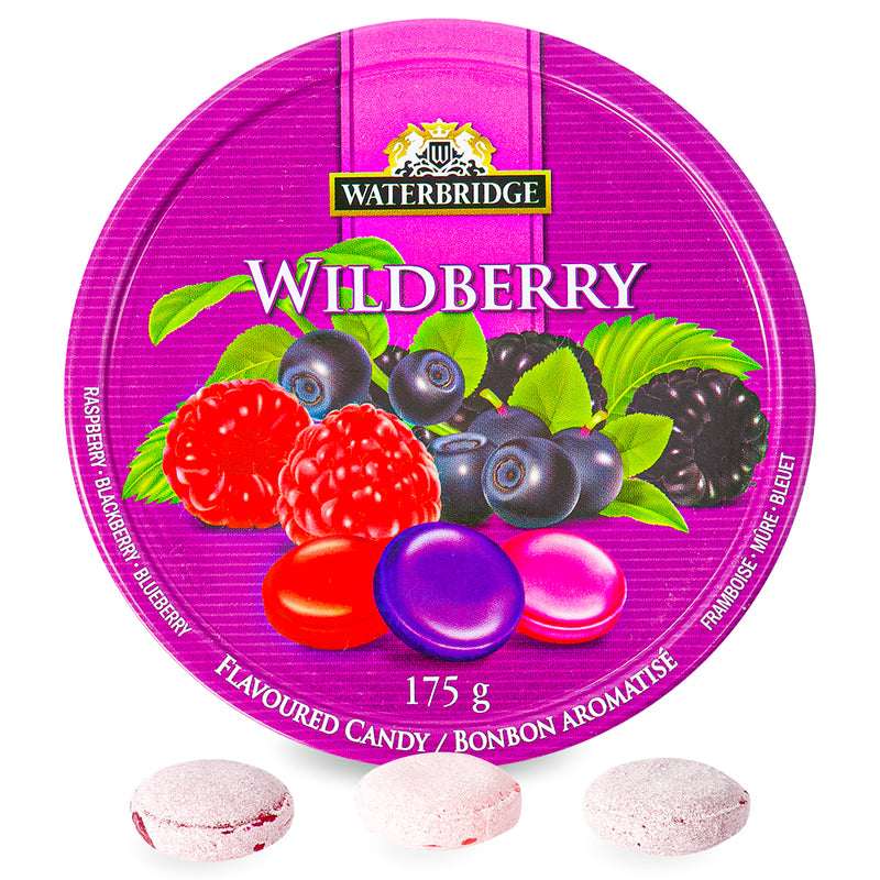 Waterbridge Travel Tin Wildberry Candy 175 g - 12 Pack