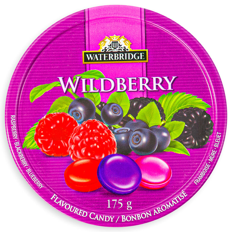 Waterbridge Travel Tin Wildberry Candy 175 g - 12 Pack