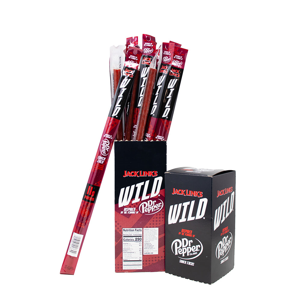 Jack Link's Wild Dr Pepper Snack Sticks - 24 Pack  Nutrition Facts Ingredients