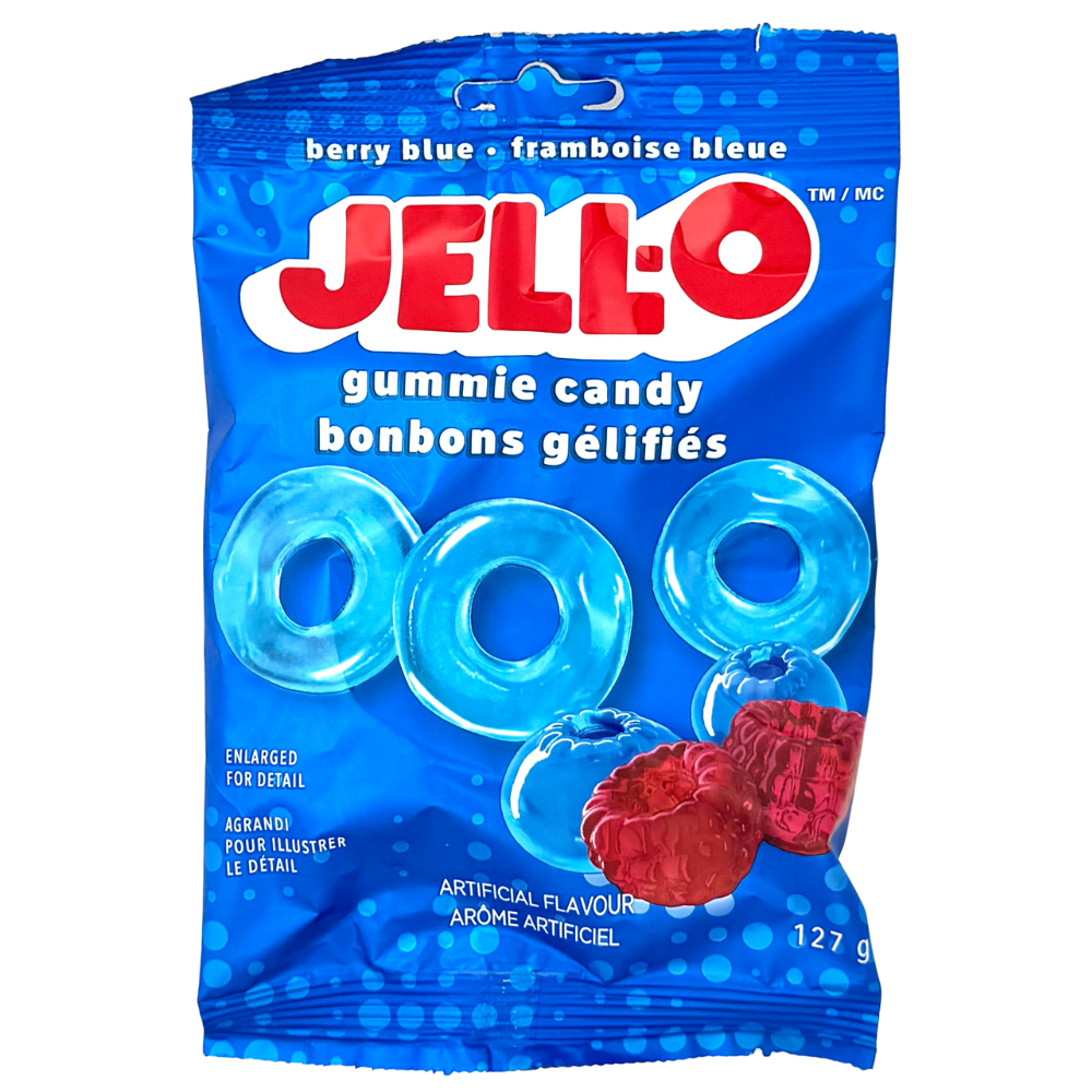 JELL-O Berry Berry Blue Rings 127g - 12 Pack