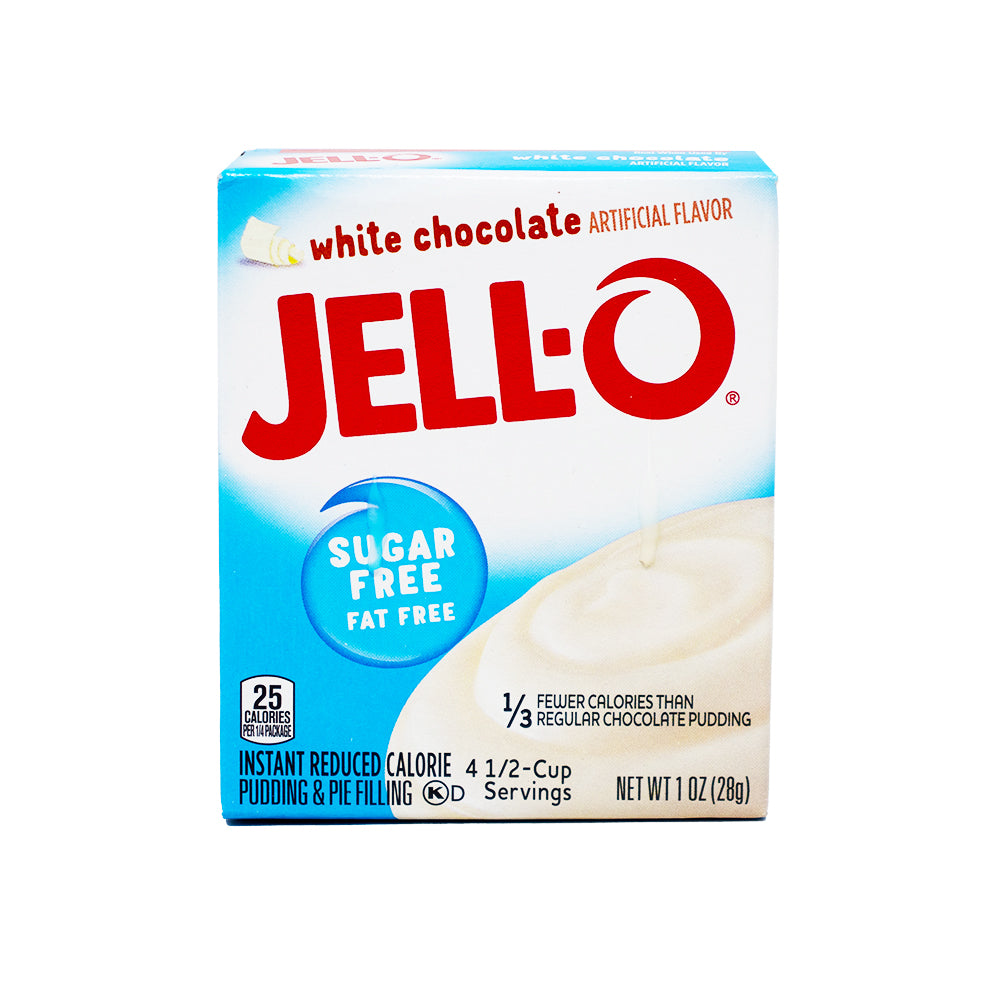 Jell-O White Chocolate Instant Pudding Sugar Free 1oz - 24 Pack