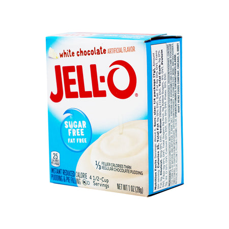 Jell-O White Chocolate Instant Pudding Sugar Free 1oz - 24 Pack