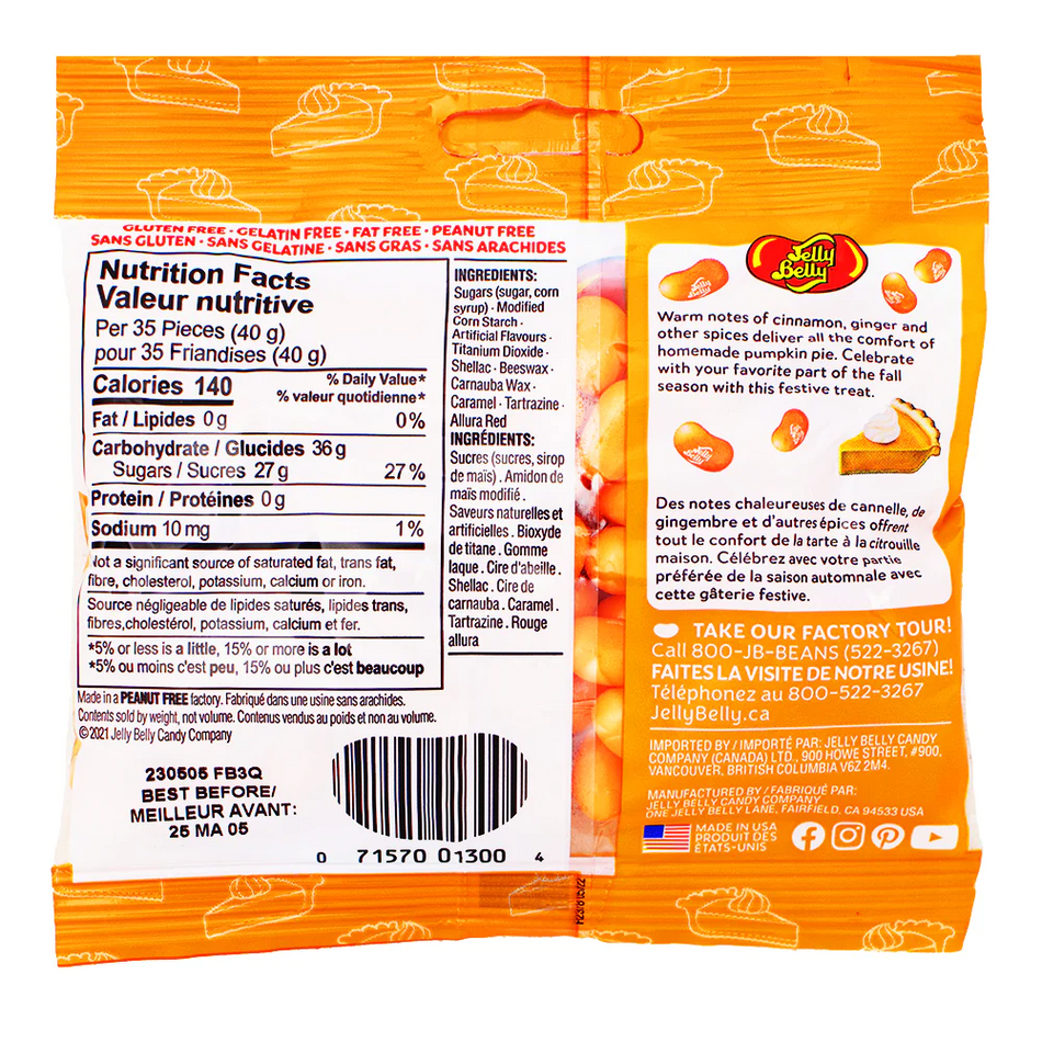 Jelly Belly Pumpkin Grab & Go 100g - 12 Pack