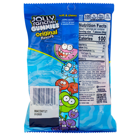 Jolly Rancher Gummies Original Flavours 7oz - 12 Pack   Nutrition Facts Ingredients