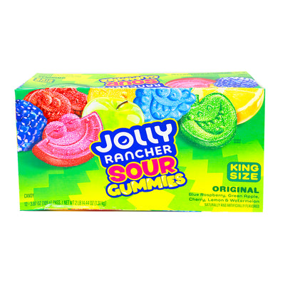 Jolly Rancher Gummies Sours King Size 3.87oz - 12 Pack - Gummy Candy - Sour Candy