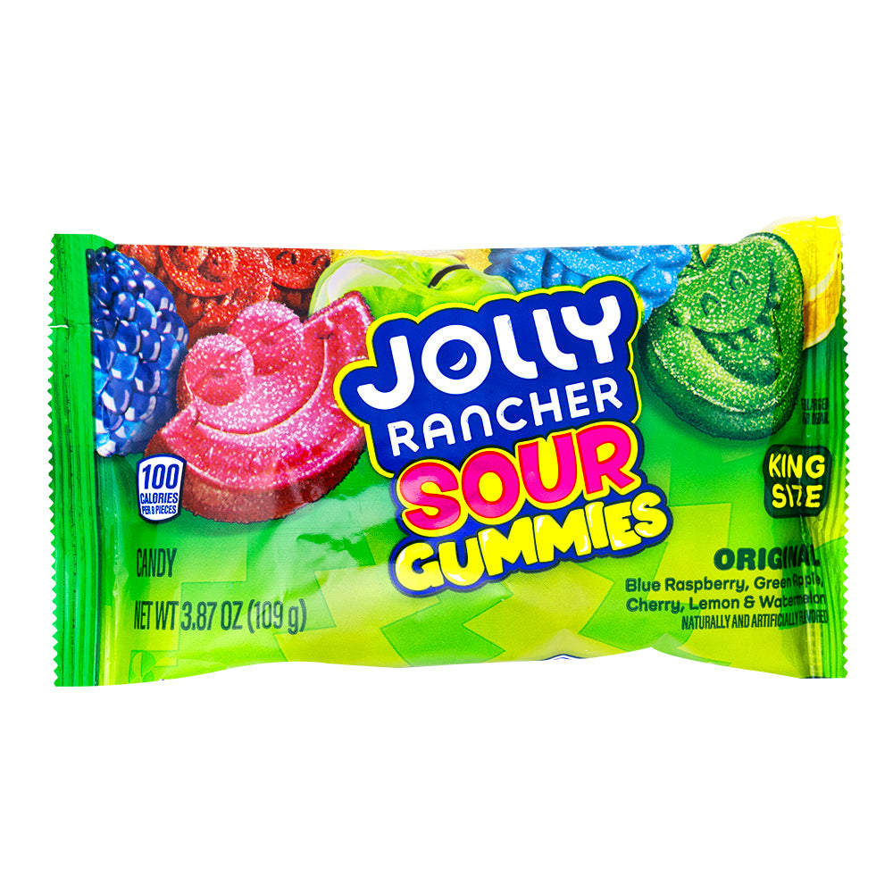 Jolly Rancher Gummies Sours King Size 3.87oz - 12 Pack 