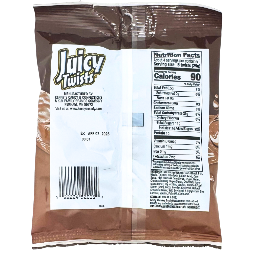 Juicy Twists Chocolate 4oz - 12 Pack