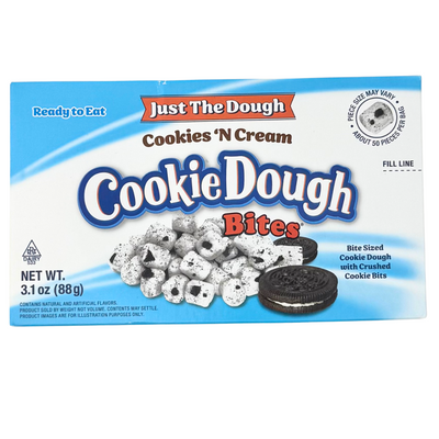 Just The Dough Cookie Dough Bites Cookies N' Cream 3.1oz - 12 Pack
