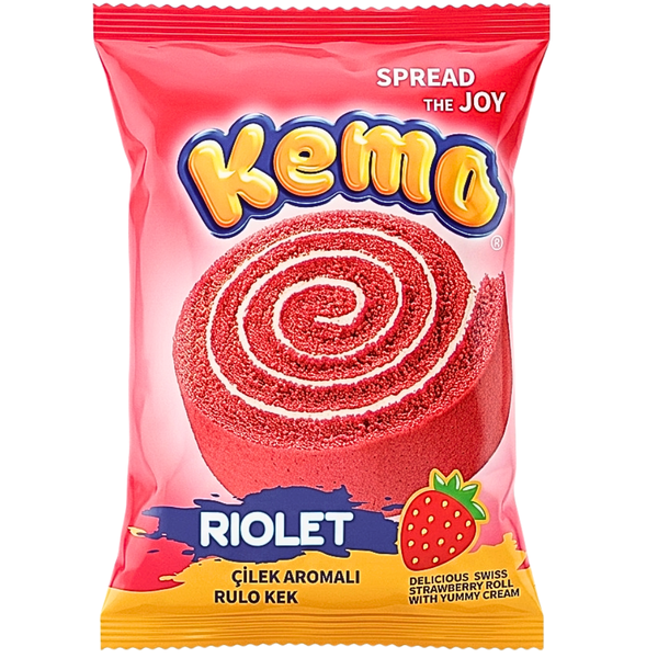 Kemo Strawberry Roll Cake (Turkey) - 24 Rolls