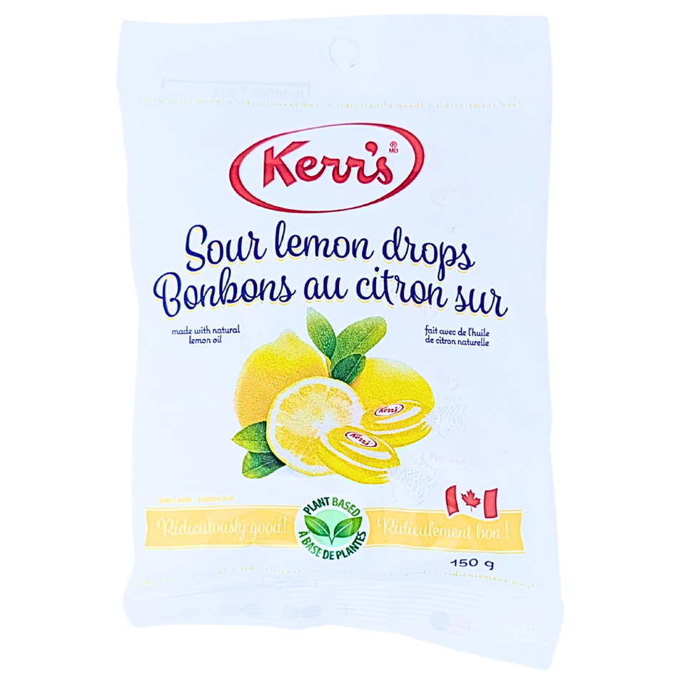 Kerr's Sour Lemon Drops 150g - 12 Pack