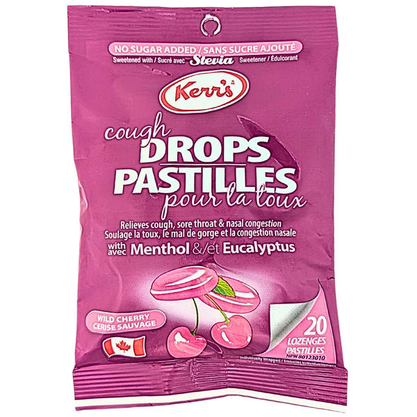 Kerr's Wild Cherry Cough Drops 20ct -12 Pack