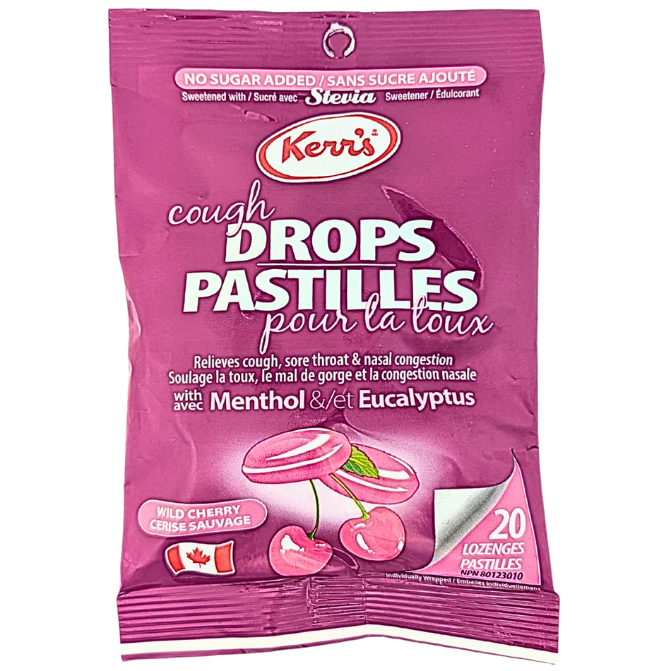 Kerr's Wild Cherry Cough Drops 20ct -12 Pack