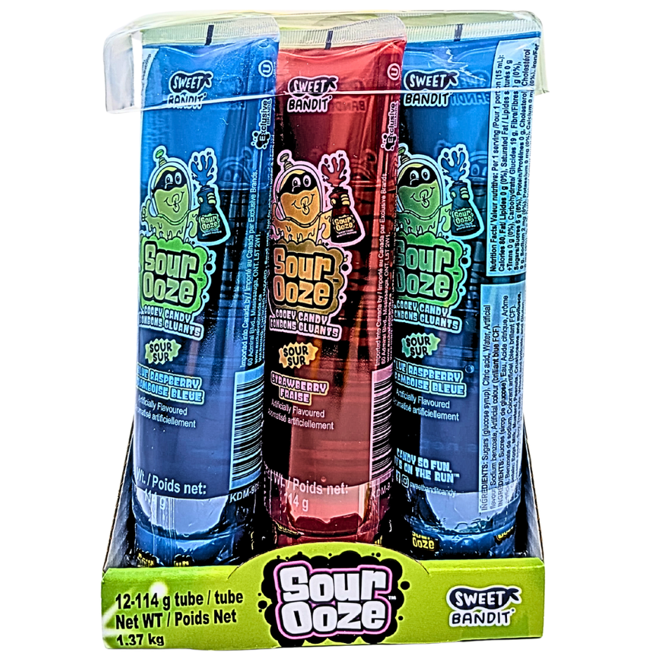 Kidsmania Sour Ooze Tube 4oz - 12 Pack