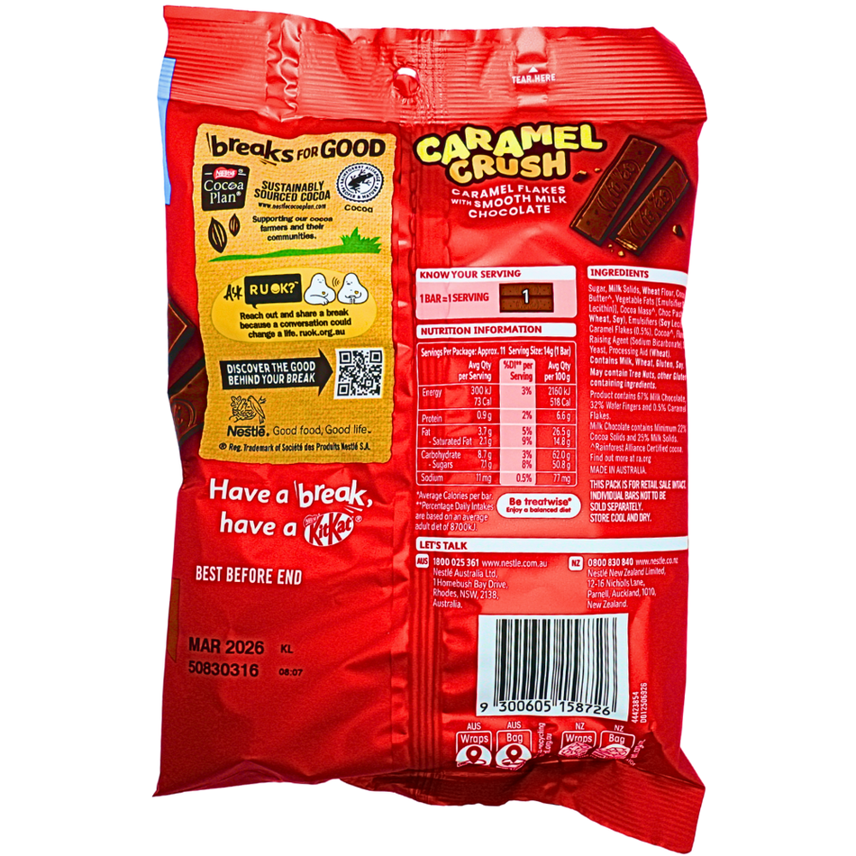 Kit Kat Caramel Crush 154g (Aus) - 12 Bars