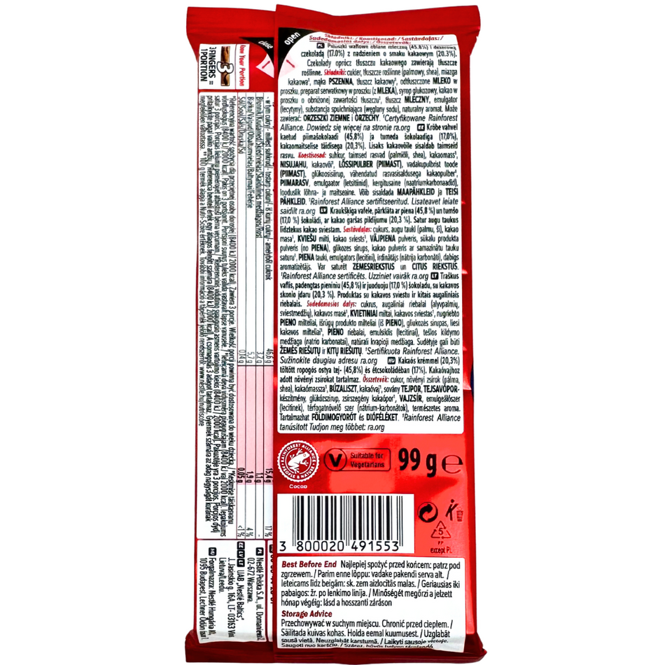 Kit Kat Double Chocolate Coated Wafer 99g - 15 Pack