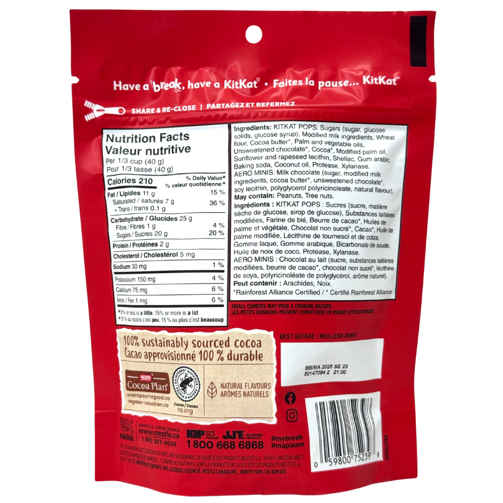 Kit Kat Pops Mixes With Aero Minis 140g - 14 Pack