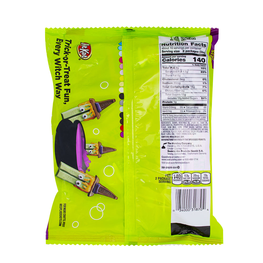 Halloween Witch's Brew Marshmallow Kit Kat Snack Size 9.8oz - 21 Pack   Nutrition Facts Ingredients