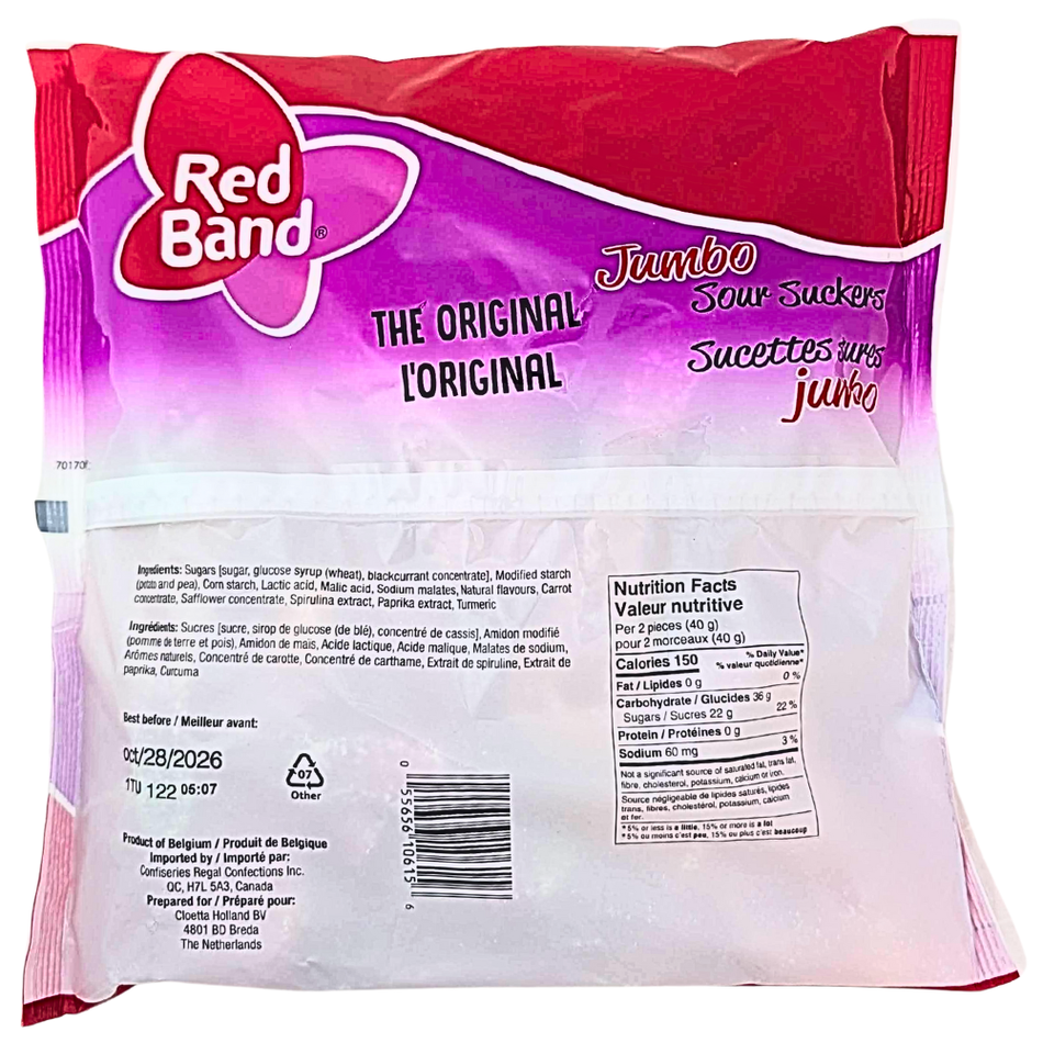 Koala Red Band Jumbo Sour Suckers Candies 1kg - 1 Bag