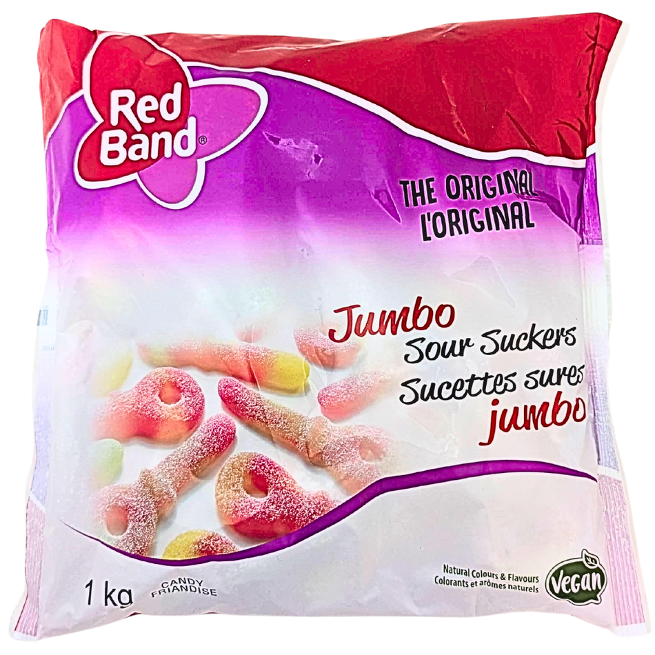 Koala Red Band Jumbo Sour Suckers Candies 1kg - 1 Bag