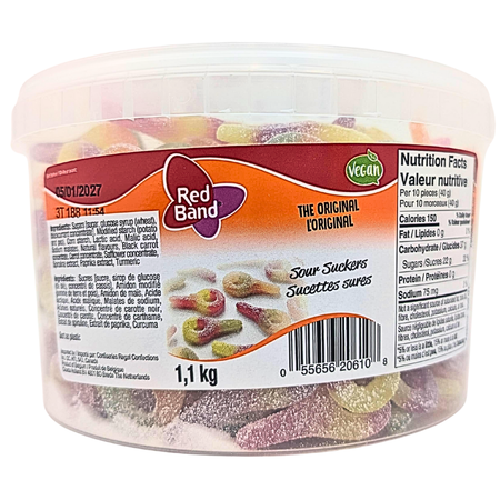 Koala Red Band Sour Suckers Tub 300 CT - 1 Tub
