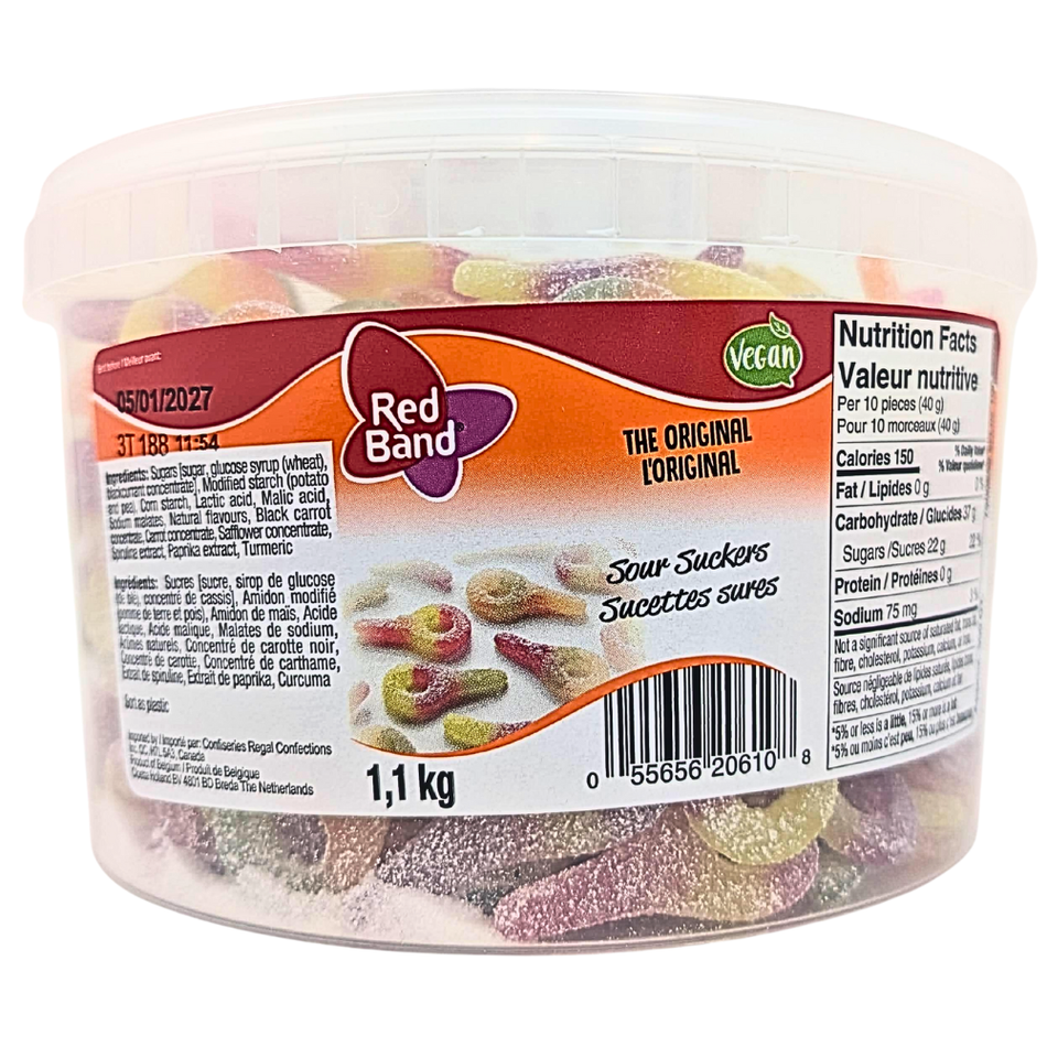 Koala Red Band Sour Suckers Tub 300 CT - 1 Tub