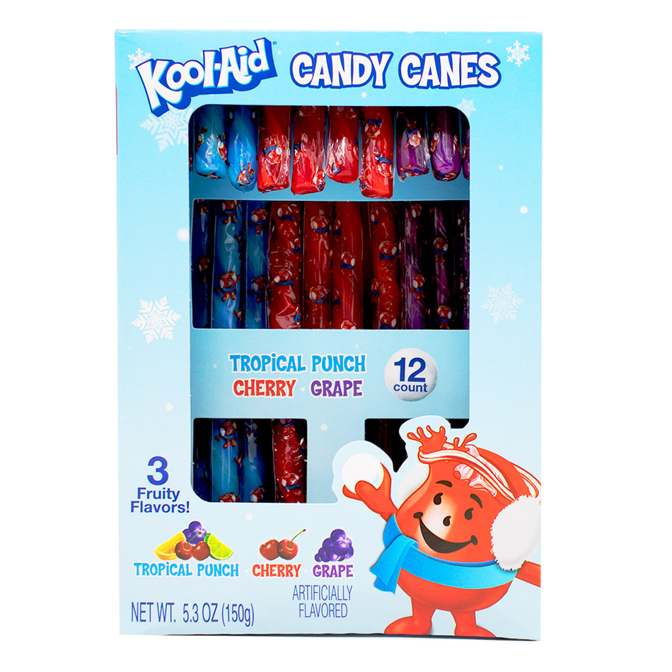 Kool-Aid Candy Canes 5.3oz- 6 Pack - Kool-Aid - Christmas Candy - Candy Canes - Kool Aid Candy Canes