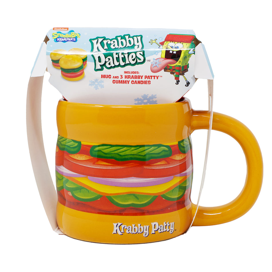 Krabby Patties Mug and Gummy Candy Gift Set - 6 Pack