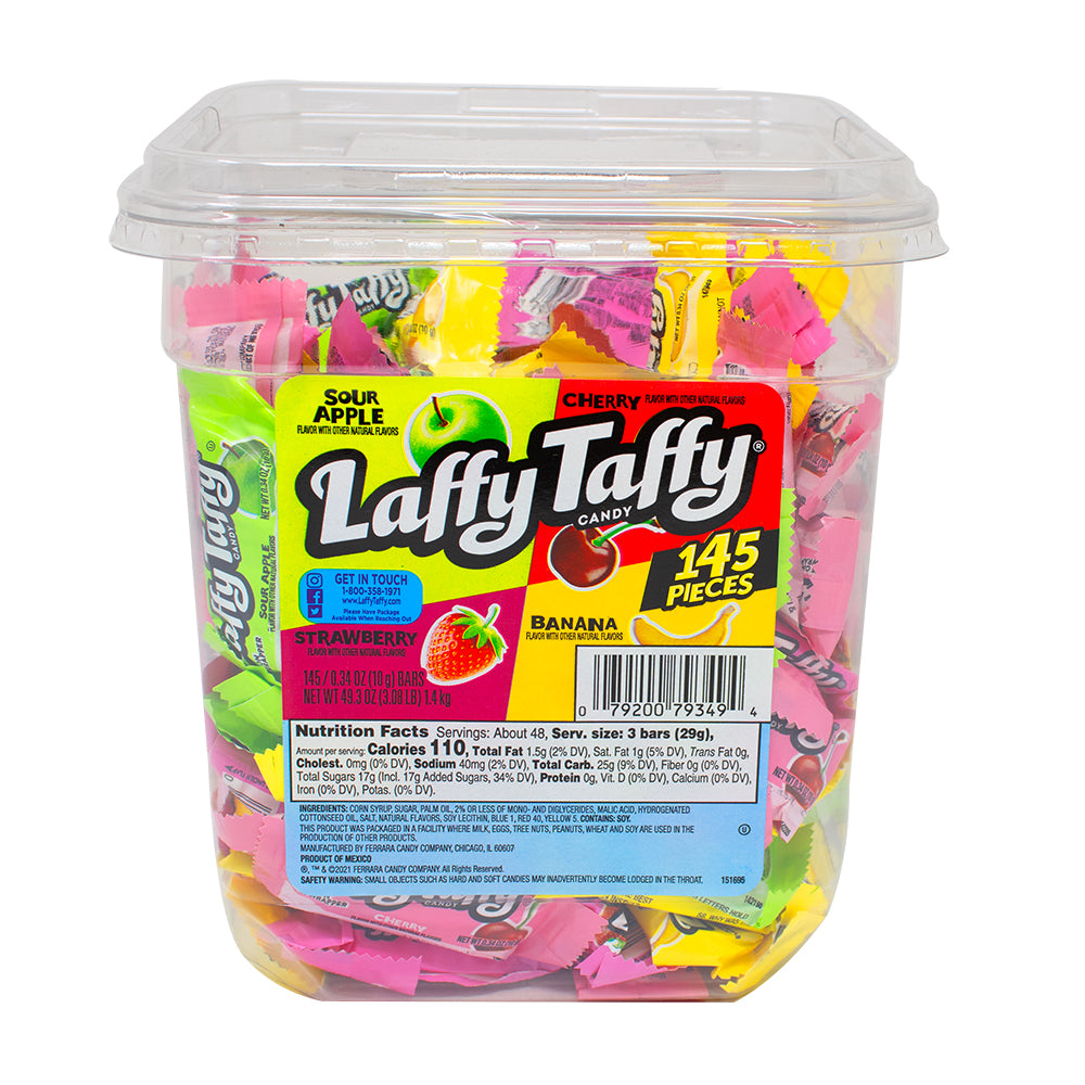 Laffy Taffy Assorted Tub 145 Pieces - 1 Tub