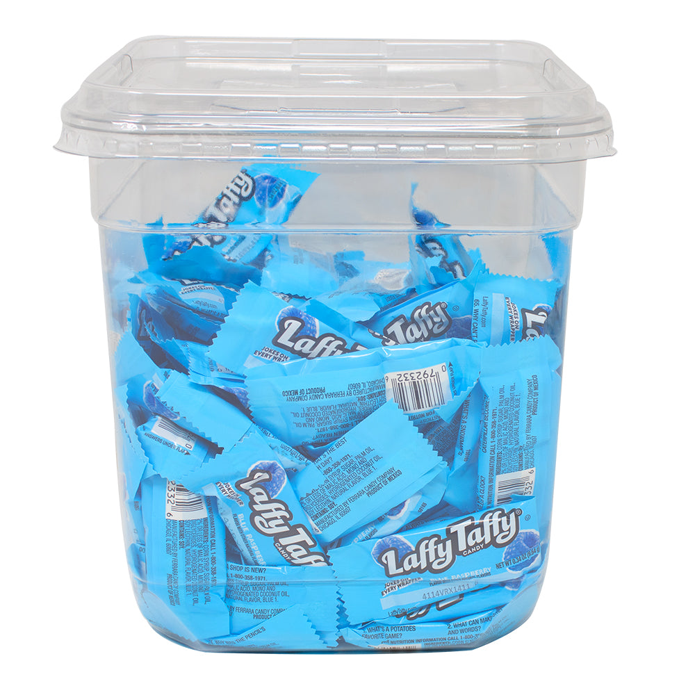 Laffy Taffy Blue Raspberry Candy 145 Pieces - 1 Tub  Nutrition Facts Ingredients