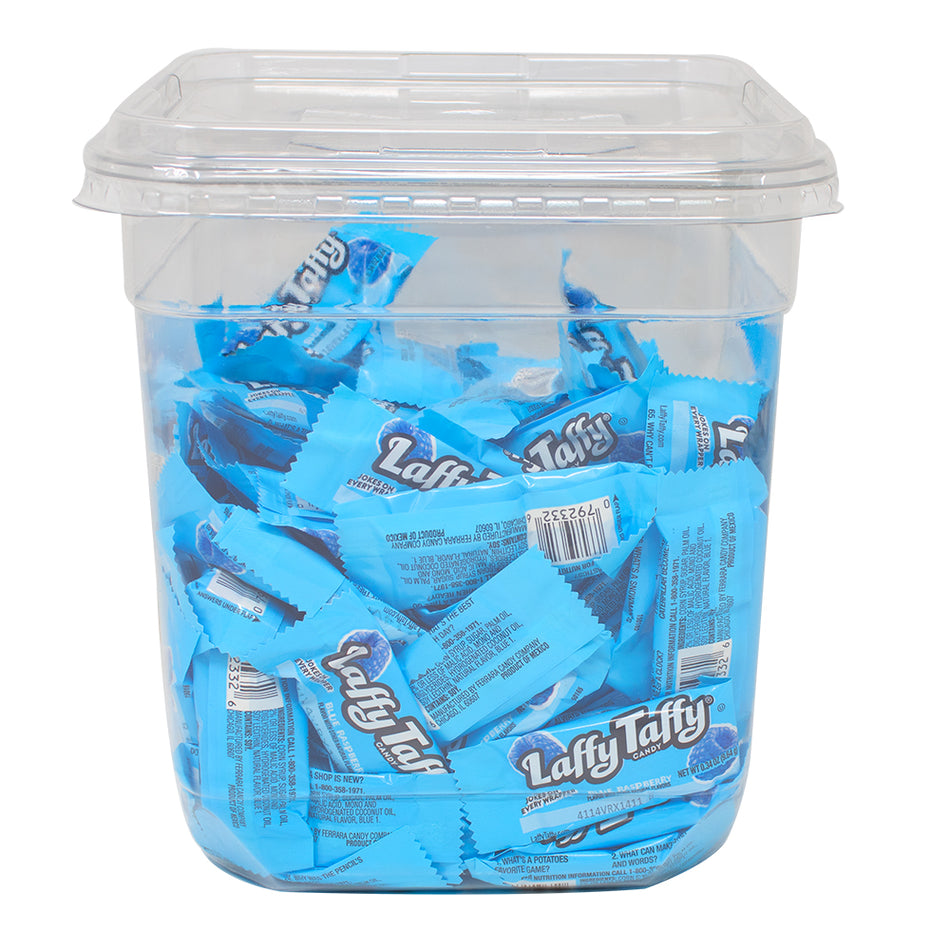 Laffy Taffy Blue Raspberry Candy 145 Pieces - 1 Tub  Nutrition Facts Ingredients