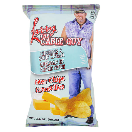 Larry The Cable Guy Tater Chips Cheddar & Sour Cream 3.5oz - 12 Pack - American Snacks