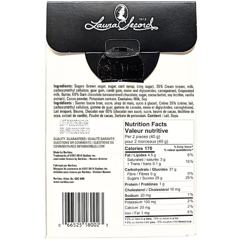 Laura Secord Chocolate Fudge Box 180g - 12 Pack