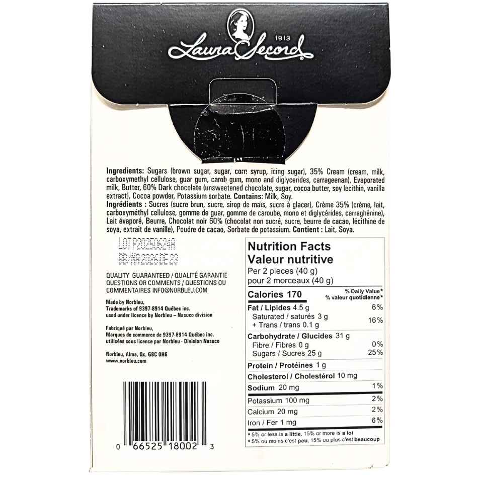 Laura Secord Chocolate Fudge Box 180g - 12 Pack