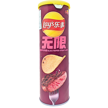 Lay's Black Pepper Rib Eye Steak 90g (China)- 24 Pack