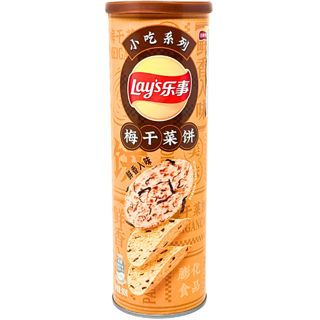 Lay's Dried Pickled Mustard Chips (China) 90g (China) - 24 Pack