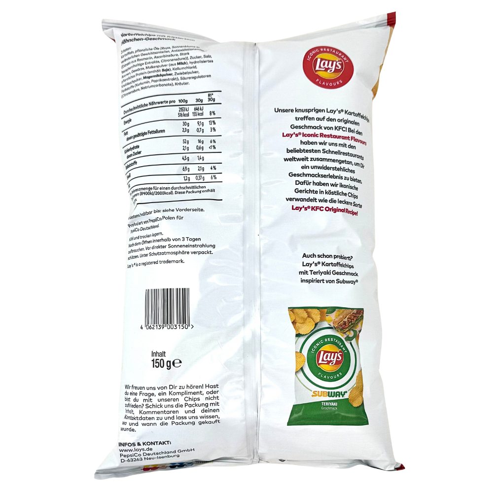 Lays KFC Chicken 150g - 9 Pack