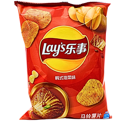 Lay's Korean Kimchi Flavoured Chips 70g (China) - 22 Pack