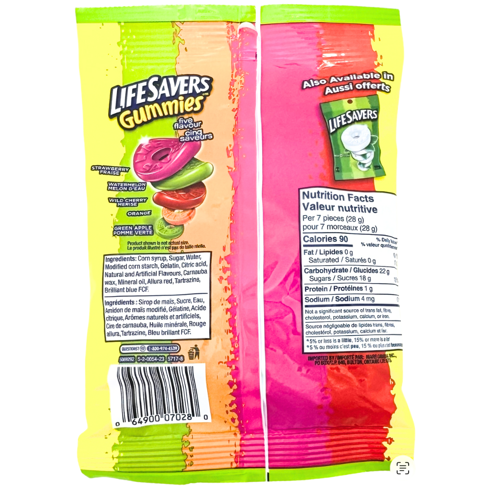 Lifesavers Five Flavour Gummies 180g - 12 Pack